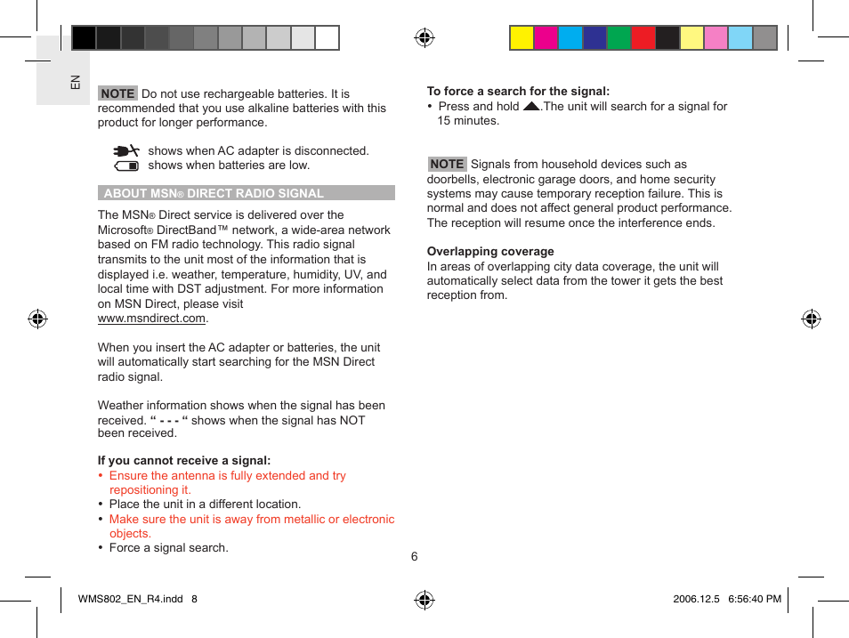 Oregon Scientific WeatherNow Dynamic 4-Day Forecaster WMS802 User Manual | Page 8 / 18