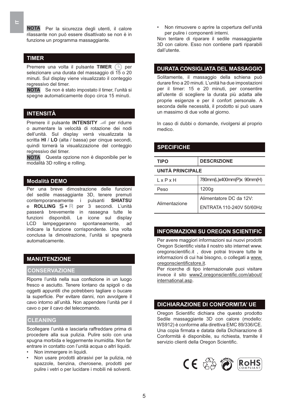 Oregon Scientific 3D WS912 User Manual | Page 15 / 76