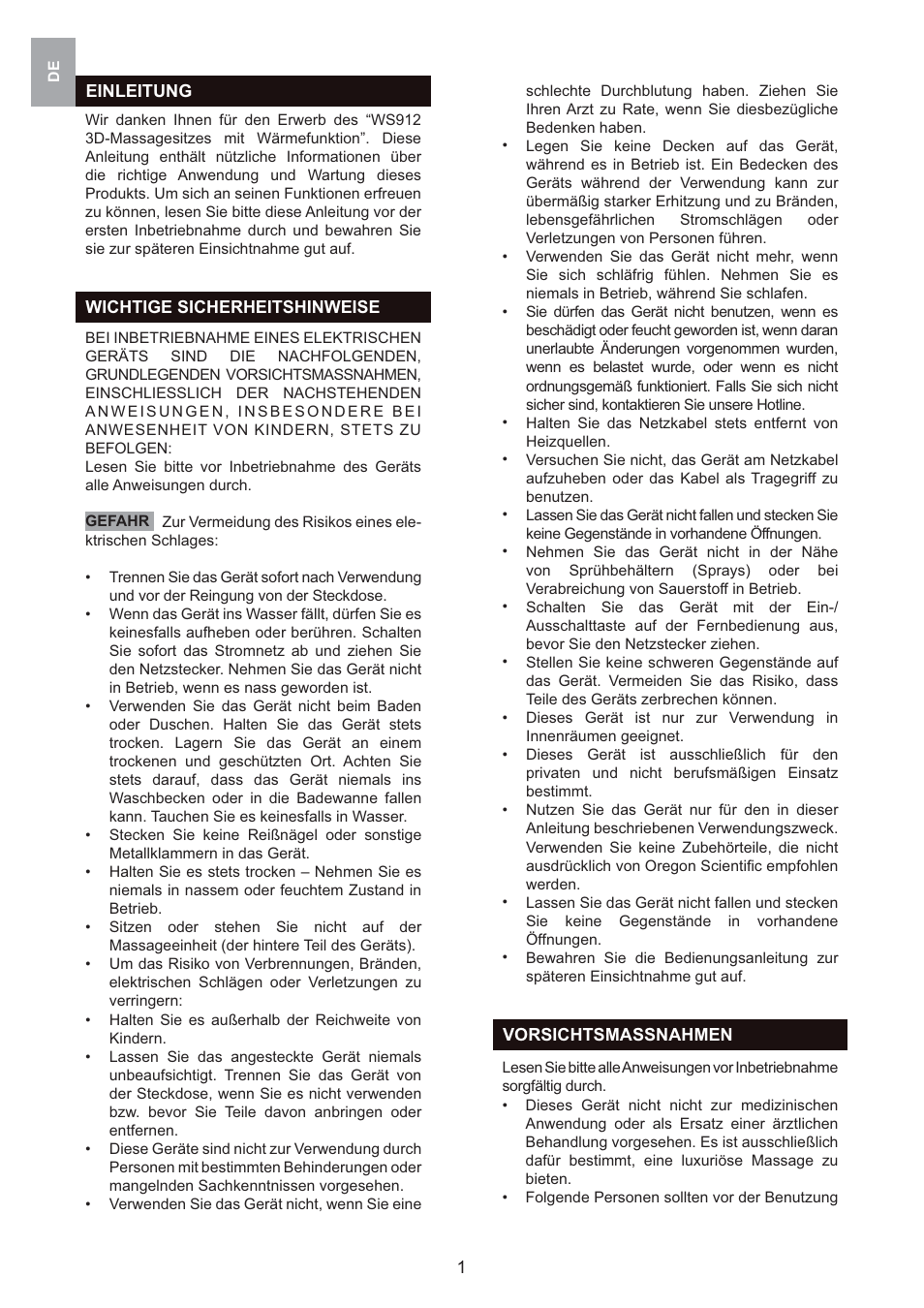 Oregon Scientific 3D WS912 User Manual | Page 27 / 76