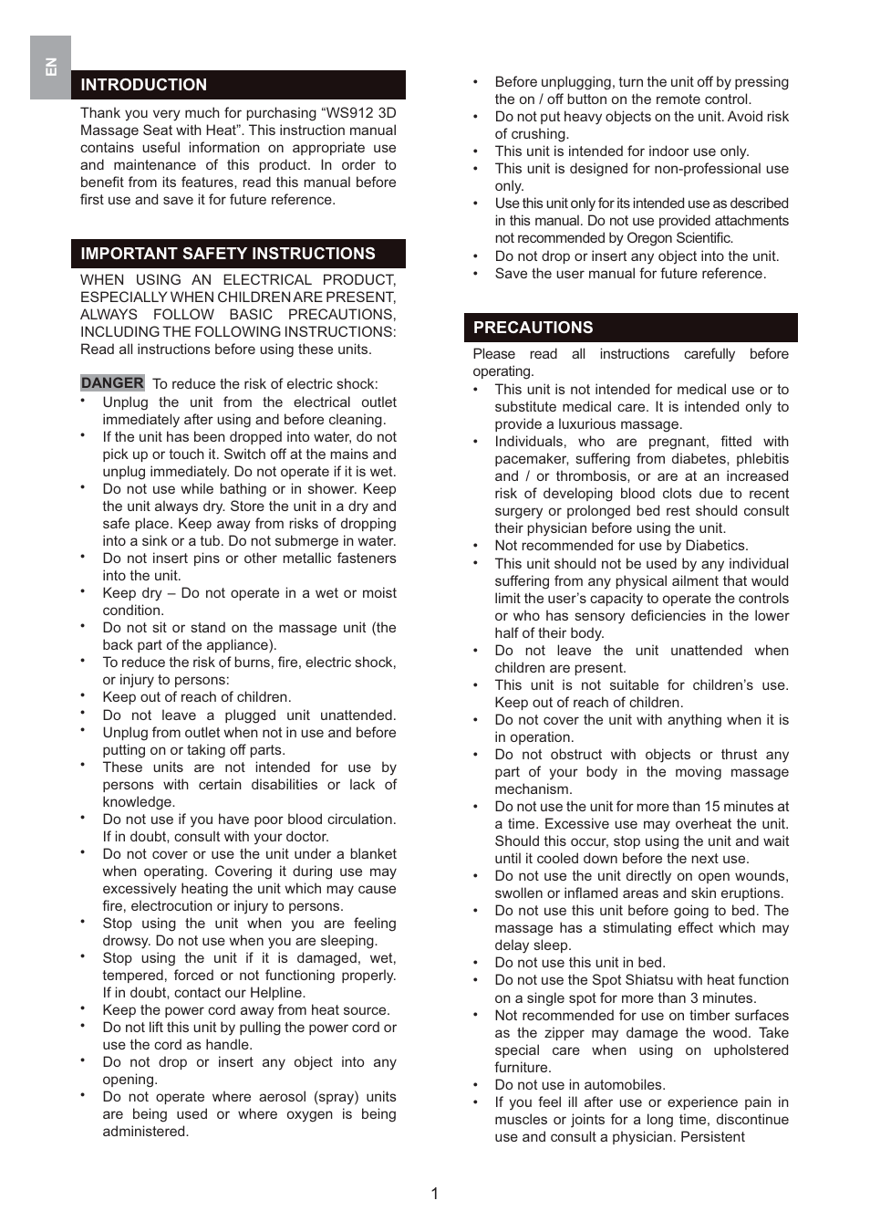 Oregon Scientific 3D WS912 User Manual | Page 3 / 76