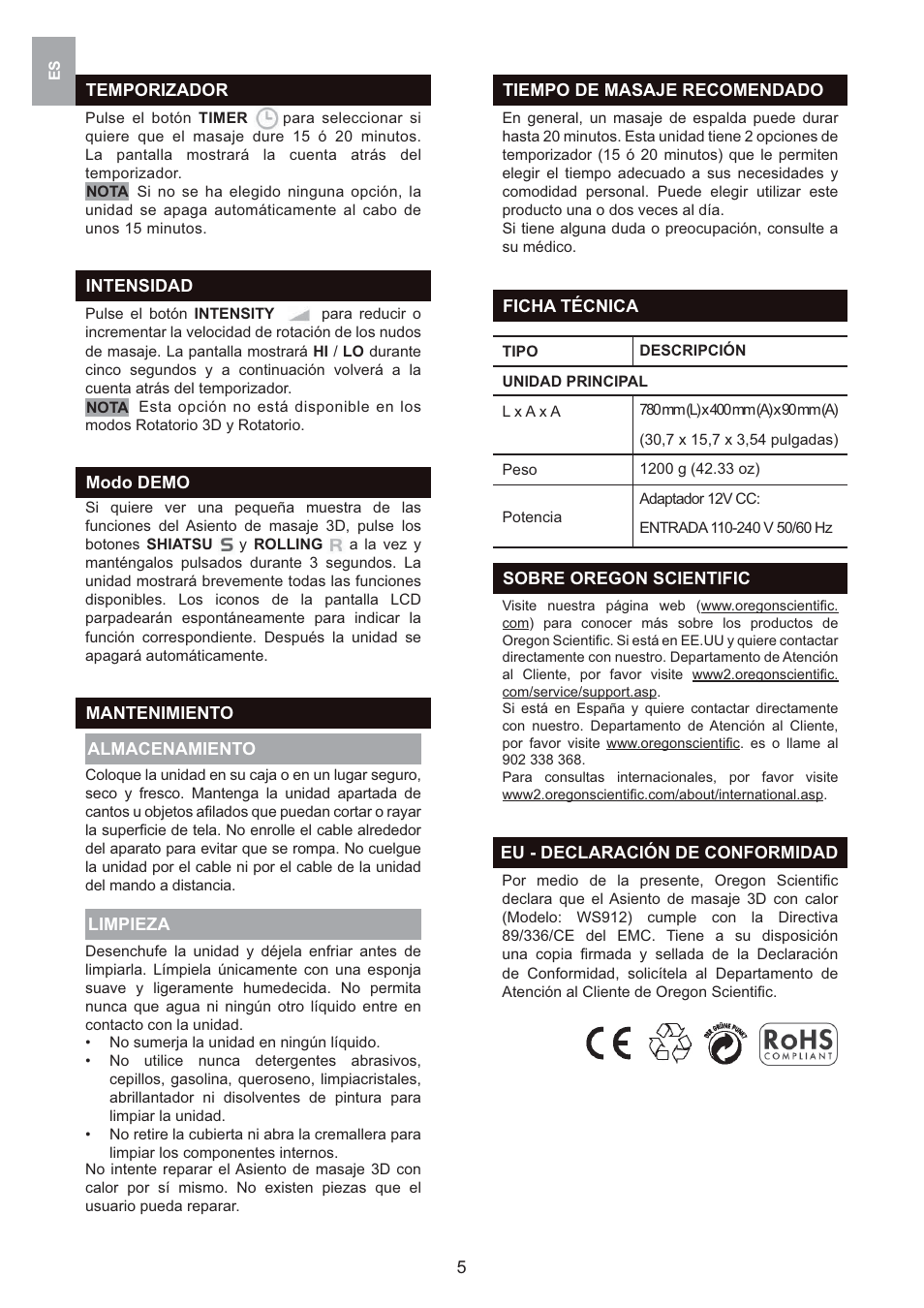 Oregon Scientific 3D WS912 User Manual | Page 39 / 76