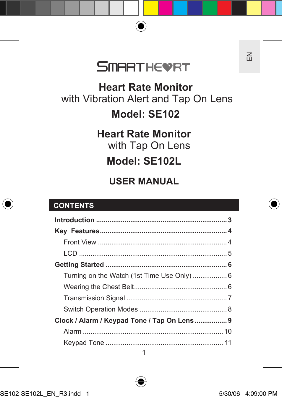 Oregon Scientific SMARTHEART SE102L User Manual | 28 pages