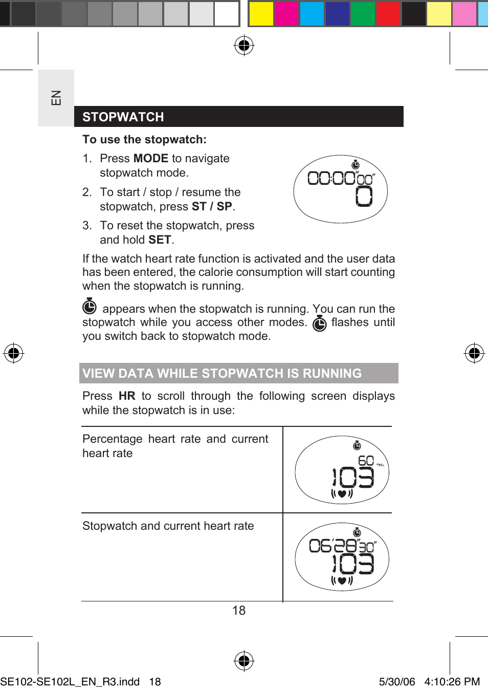 Oregon Scientific SMARTHEART SE102L User Manual | Page 18 / 28