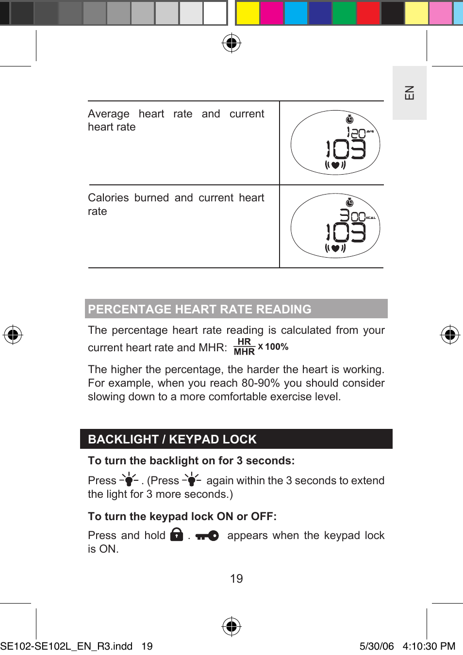 Oregon Scientific SMARTHEART SE102L User Manual | Page 19 / 28