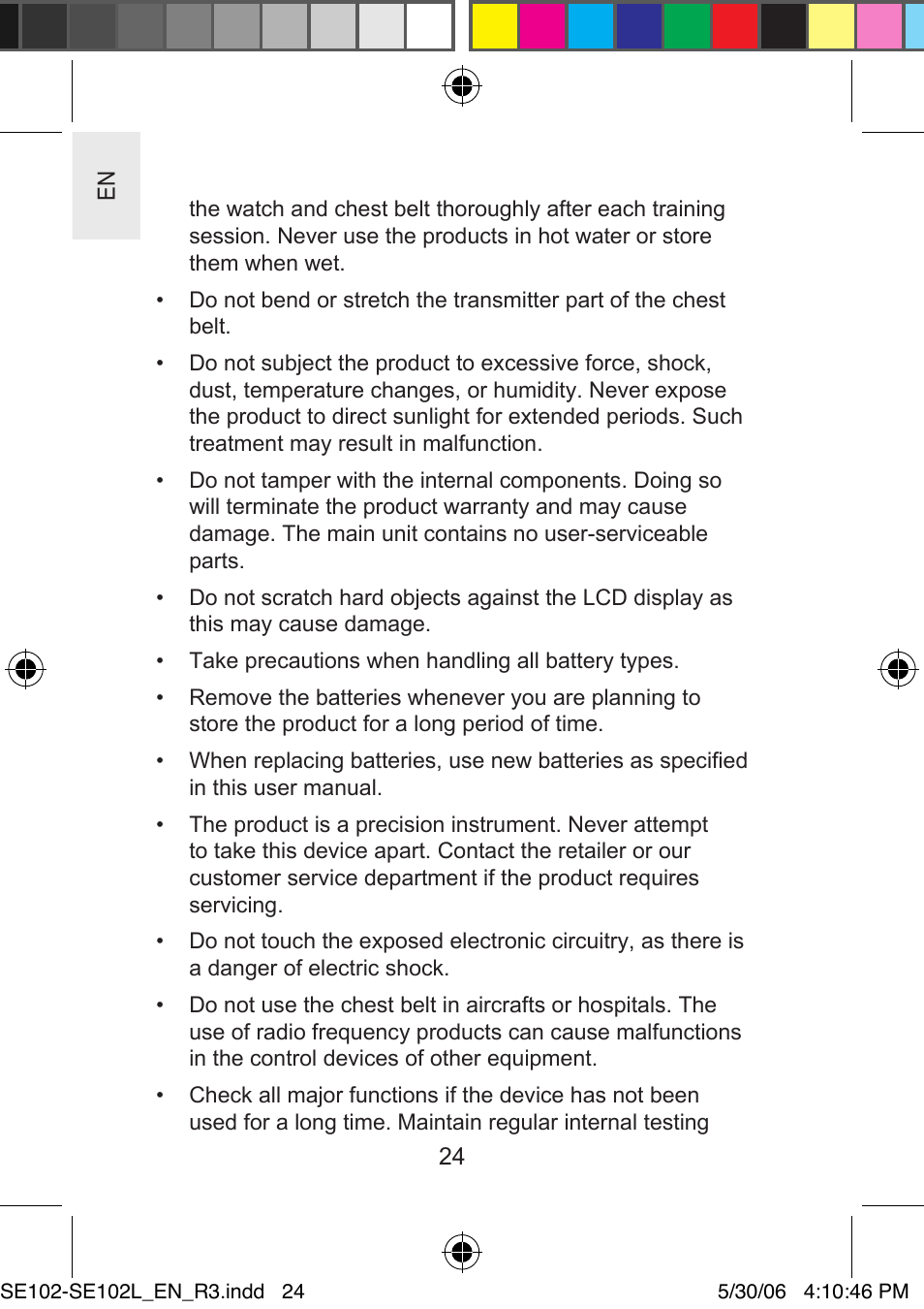 Oregon Scientific SMARTHEART SE102L User Manual | Page 24 / 28