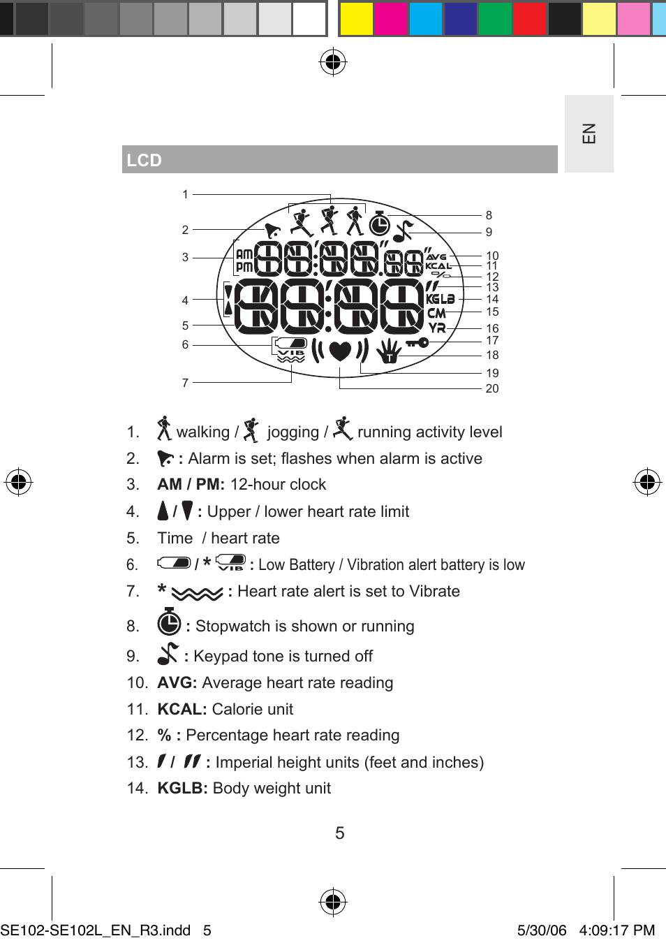 Oregon Scientific SMARTHEART SE102L User Manual | Page 5 / 28