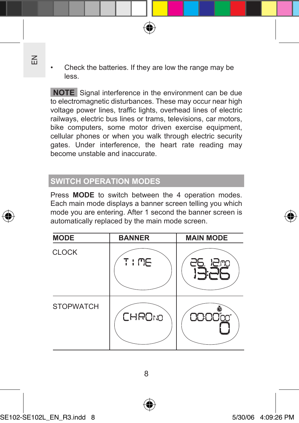 Oregon Scientific SMARTHEART SE102L User Manual | Page 8 / 28