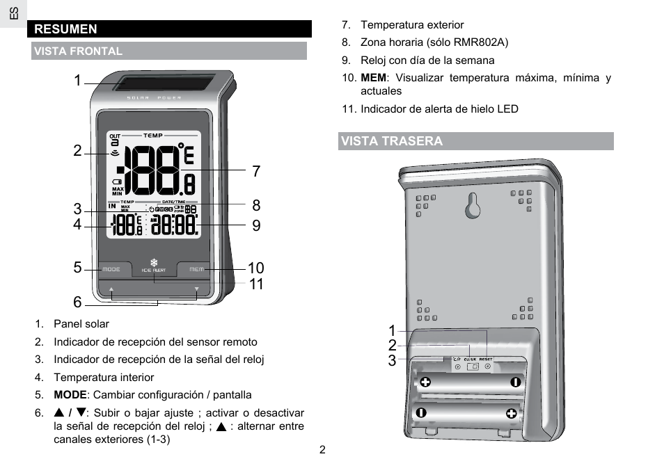 Oregon Scientific RMR802 User Manual | Page 11 / 62