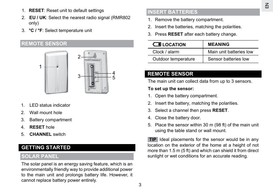 Oregon Scientific RMR802 User Manual | Page 4 / 62