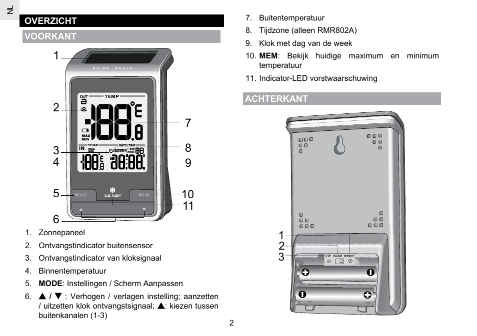 Oregon Scientific RMR802 User Manual | Page 42 / 62