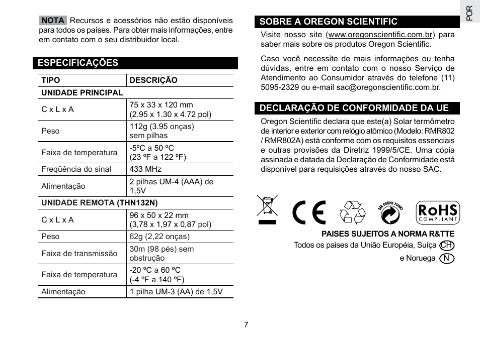 Oregon Scientific RMR802 User Manual | Page 54 / 62