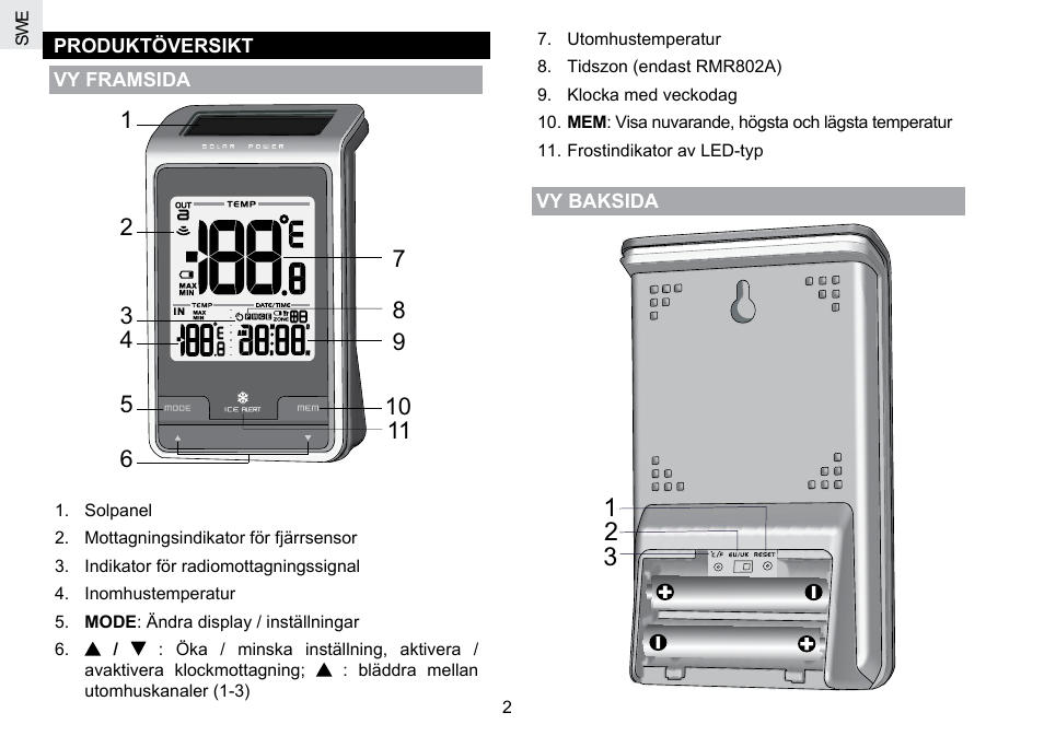 Oregon Scientific RMR802 User Manual | Page 56 / 62