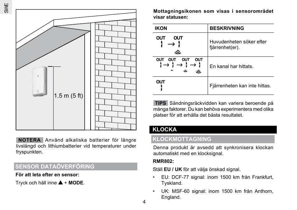 Oregon Scientific RMR802 User Manual | Page 58 / 62