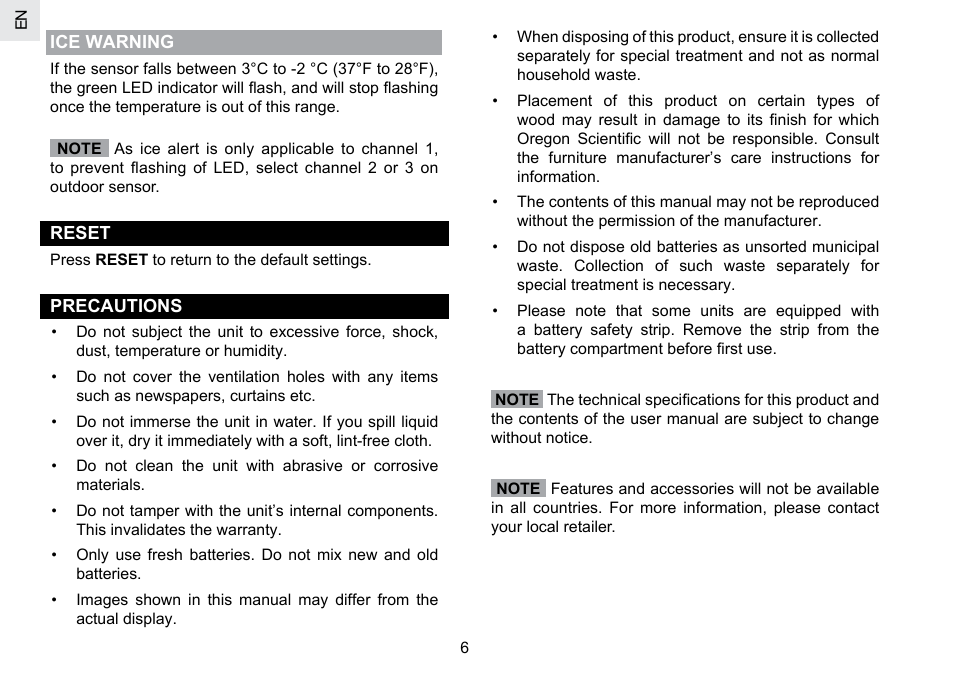 Oregon Scientific RMR802 User Manual | Page 7 / 62