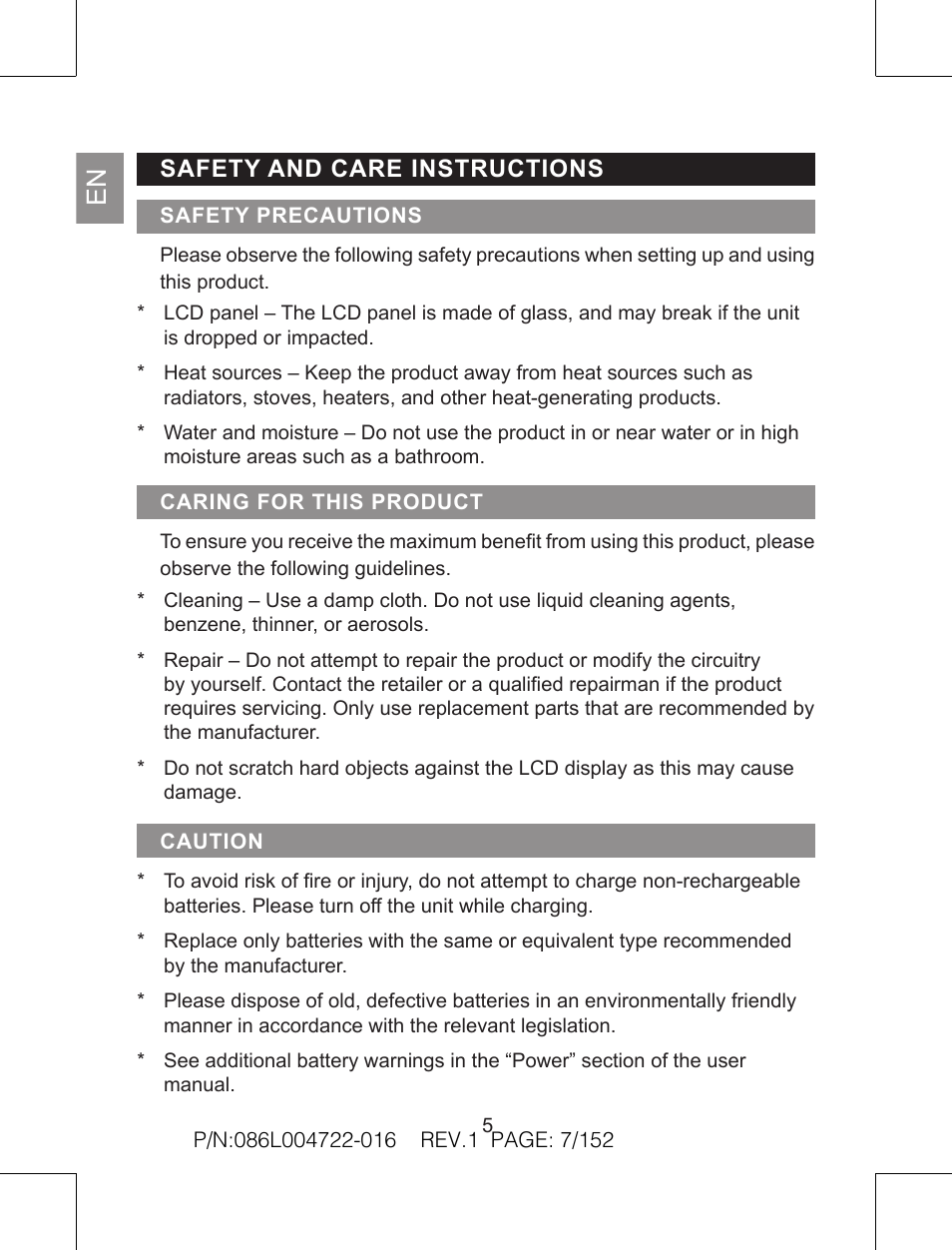 Safety and care instructions | Oregon Scientific Pair of PMR446 Two-Way Personal Radios TP391 User Manual | Page 7 / 18