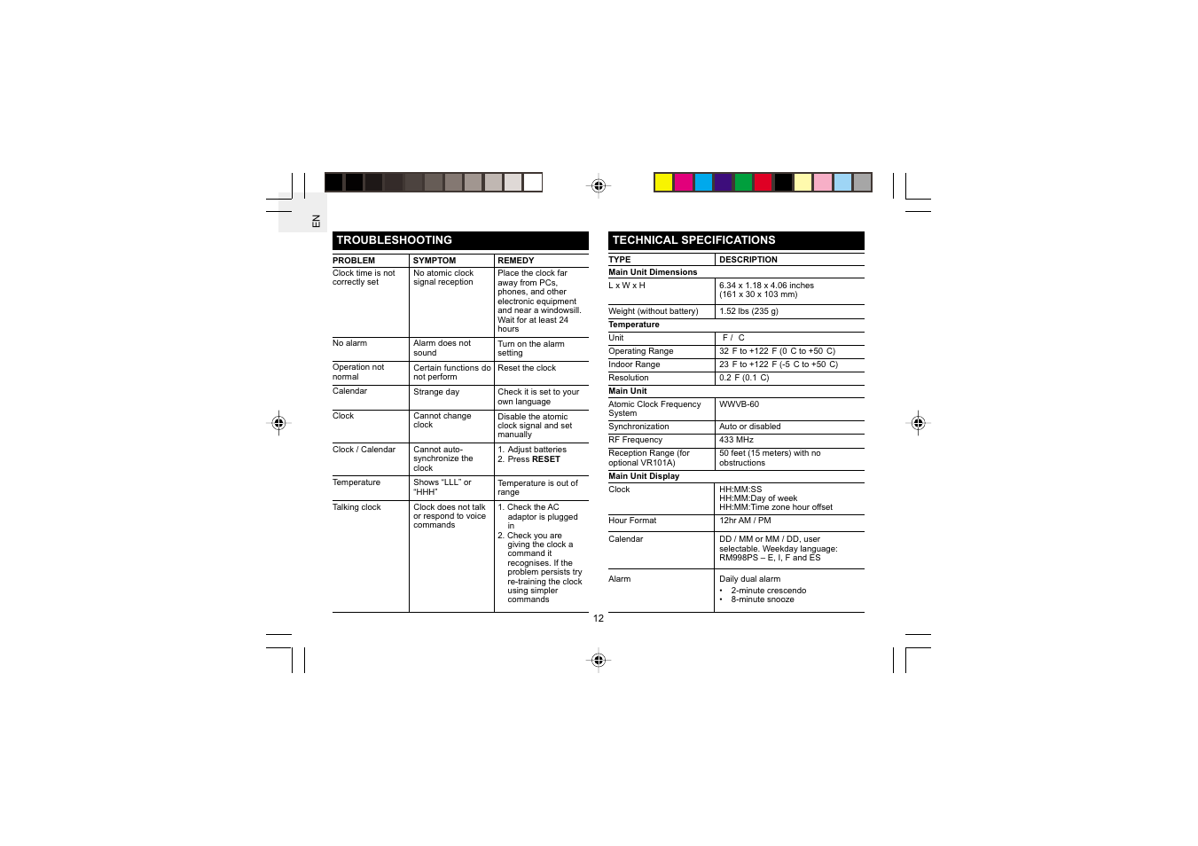 Oregon Scientific RM998PA User Manual | Page 13 / 17
