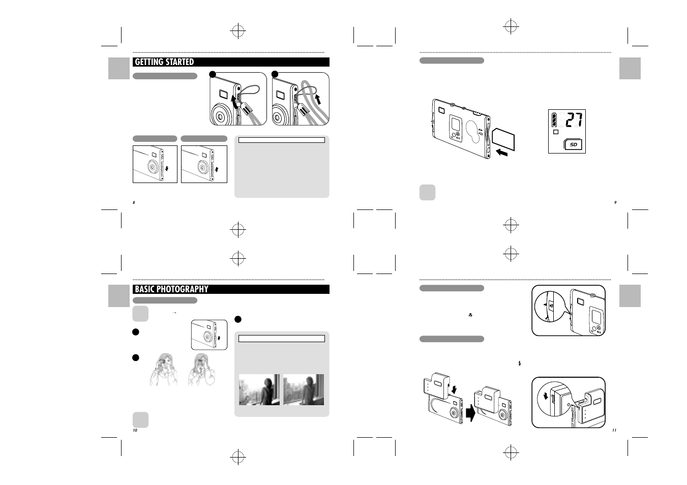 Getting started, Basic photography | Oregon Scientific DS6628 User Manual | Page 4 / 10