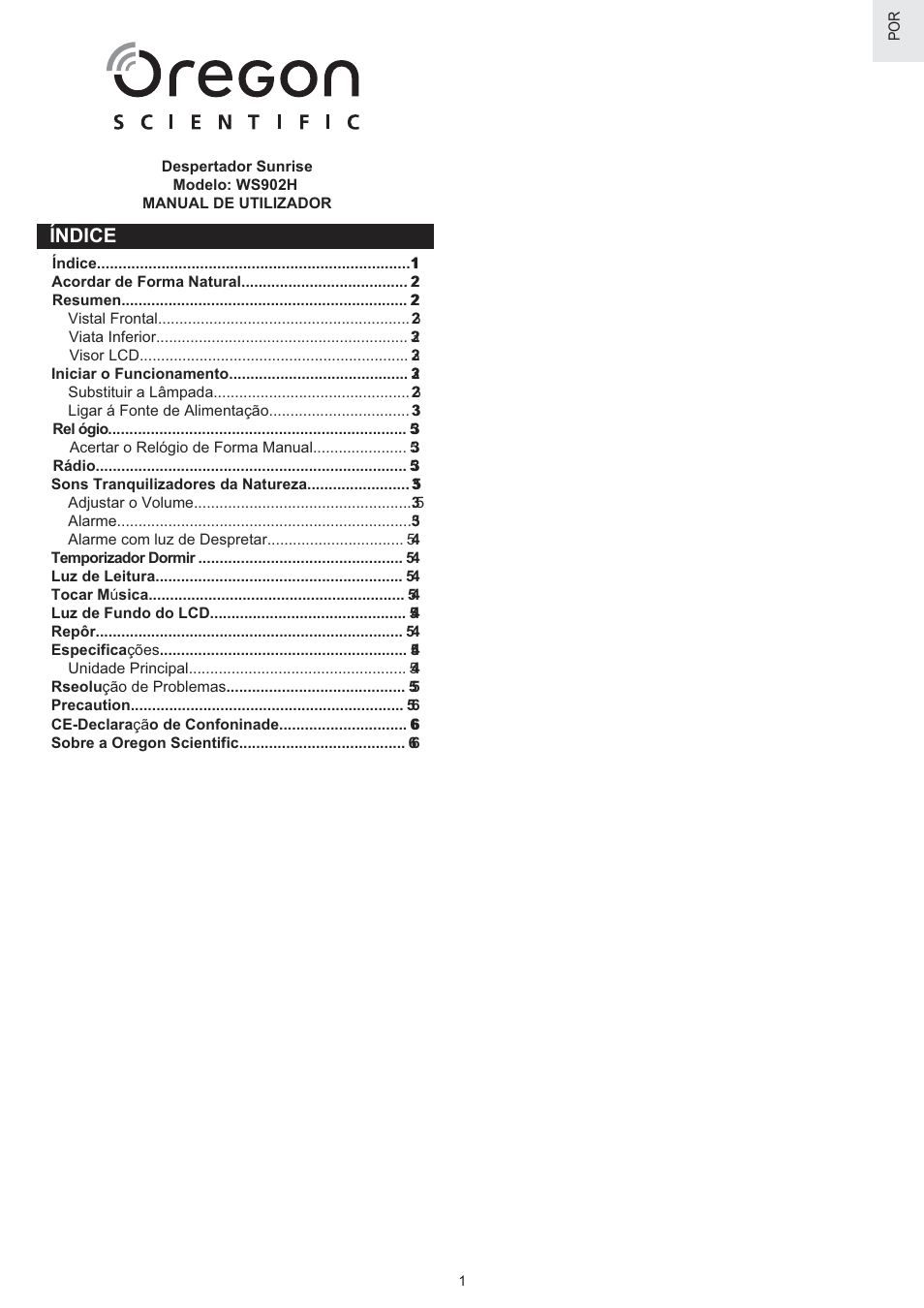 Índice | Oregon Scientific WS902H User Manual | Page 35 / 52