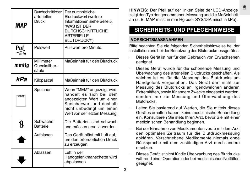 Sicherheits- und pflegehinweise | Oregon Scientific BPW120 User Manual | Page 33 / 121