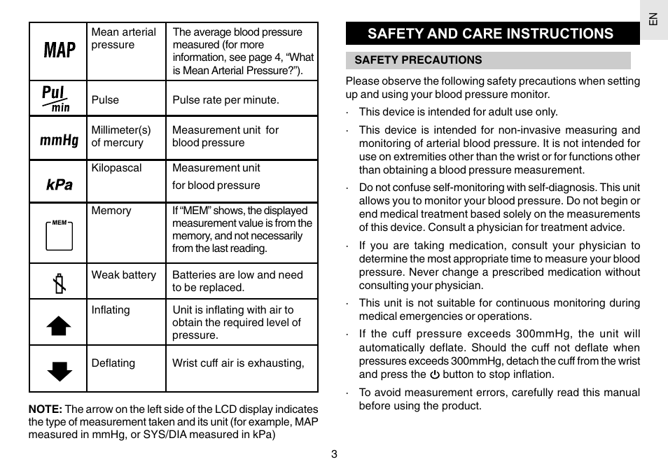 Safety and care instruct ions | Oregon Scientific BPW120 User Manual | Page 4 / 121