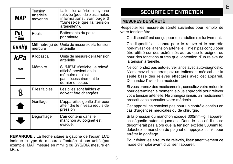 Securite et entretien | Oregon Scientific BPW120 User Manual | Page 48 / 121