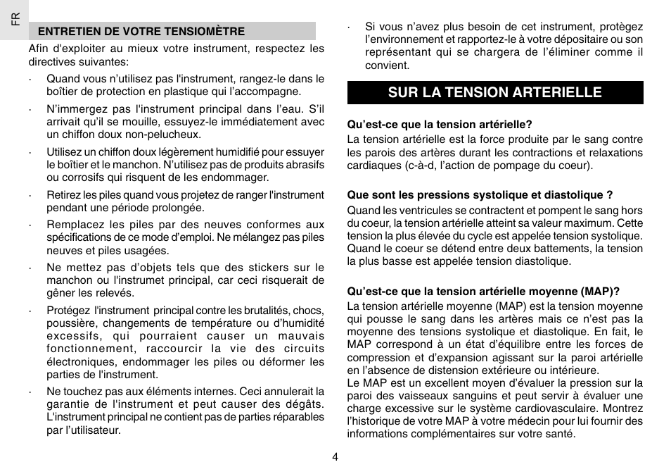 Sur la tension arterielle | Oregon Scientific BPW120 User Manual | Page 49 / 121