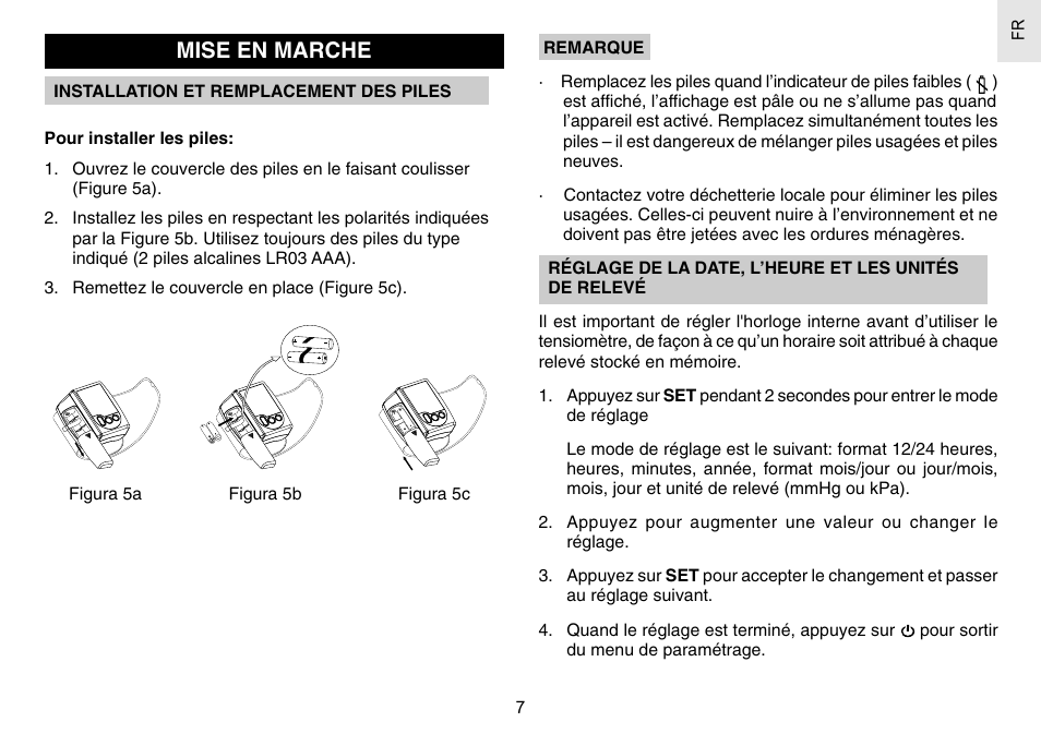 Mise en marche | Oregon Scientific BPW120 User Manual | Page 52 / 121