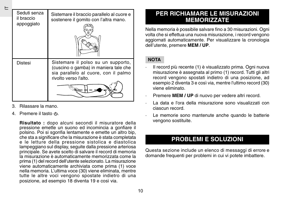 Problemi e soluzioni | Oregon Scientific BPW120 User Manual | Page 70 / 121