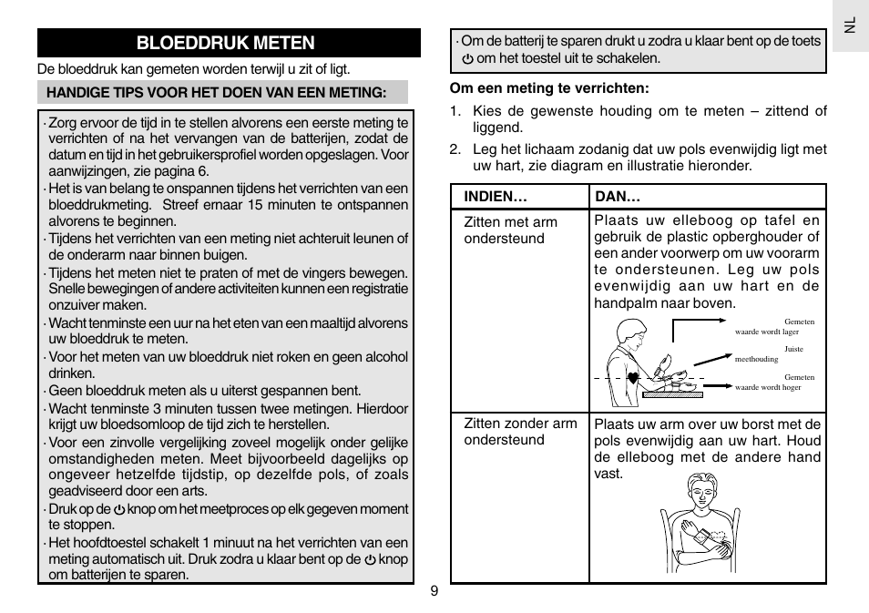 Bloeddruk meten | Oregon Scientific BPW120 User Manual | Page 84 / 121