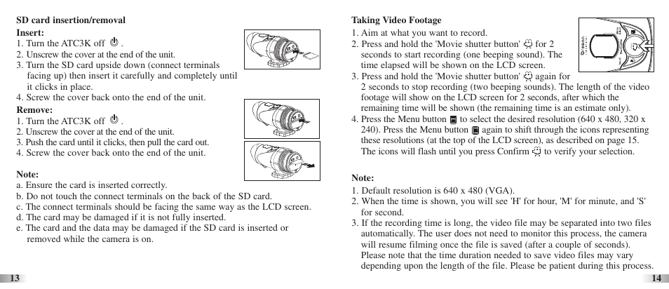 Oregon Scientific Action Cam ATC3K User Manual | Page 9 / 23