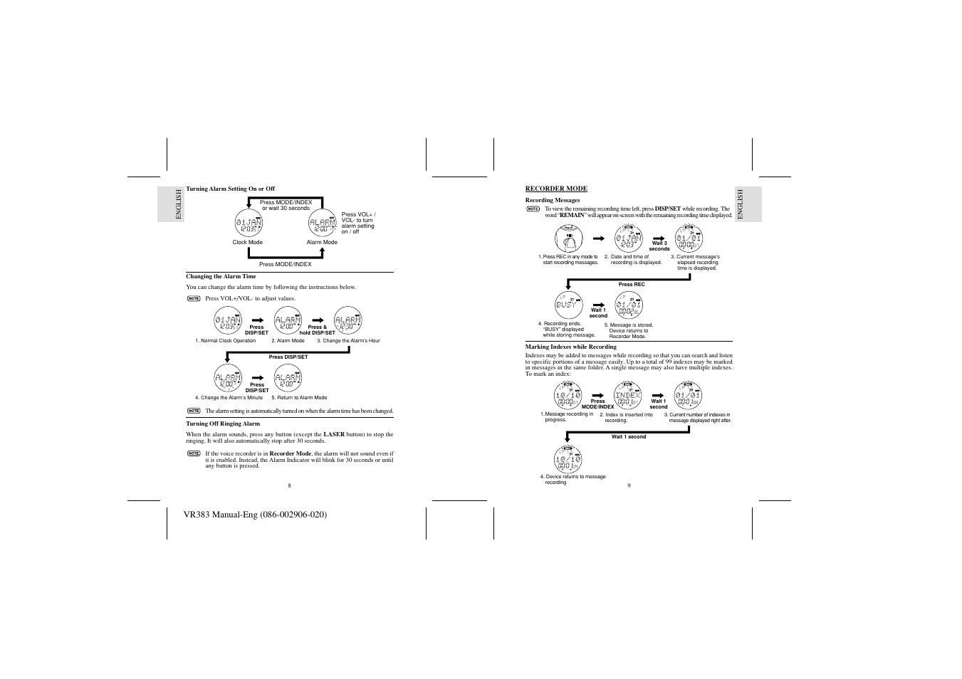 Oregon Scientific VR383 User Manual | Page 6 / 11