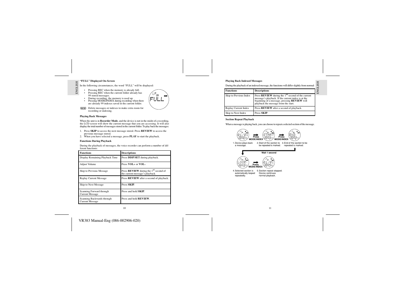 Oregon Scientific VR383 User Manual | Page 7 / 11