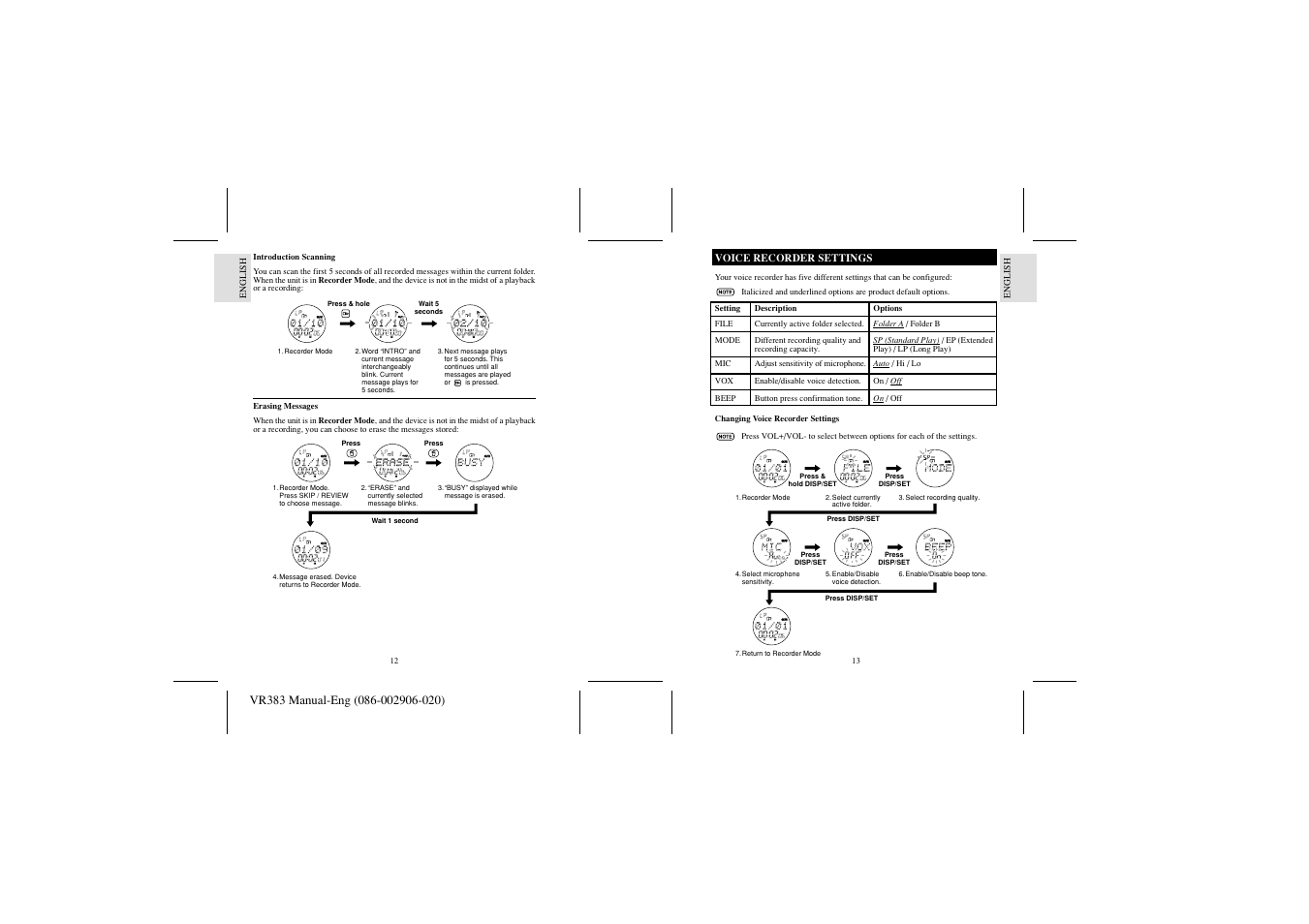 Oregon Scientific VR383 User Manual | Page 8 / 11