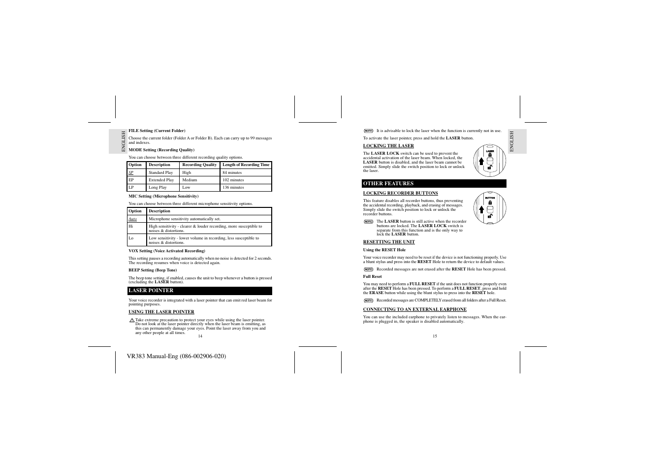 Oregon Scientific VR383 User Manual | Page 9 / 11