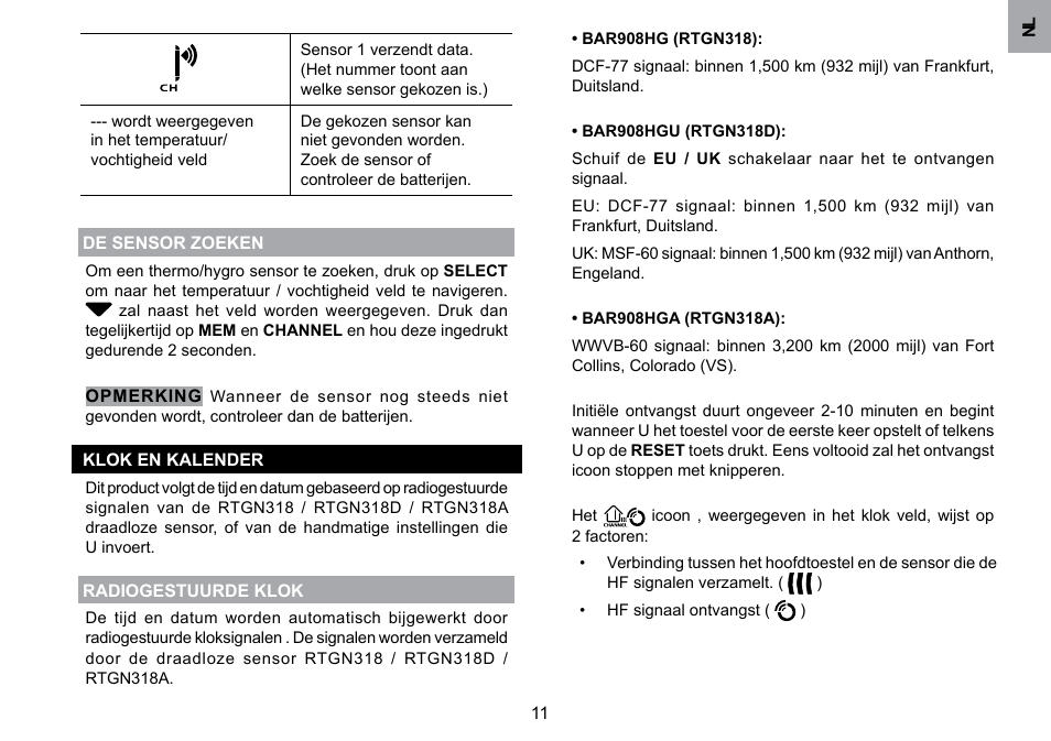 Oregon Scientific BAR908HGA User Manual | Page 115 / 166