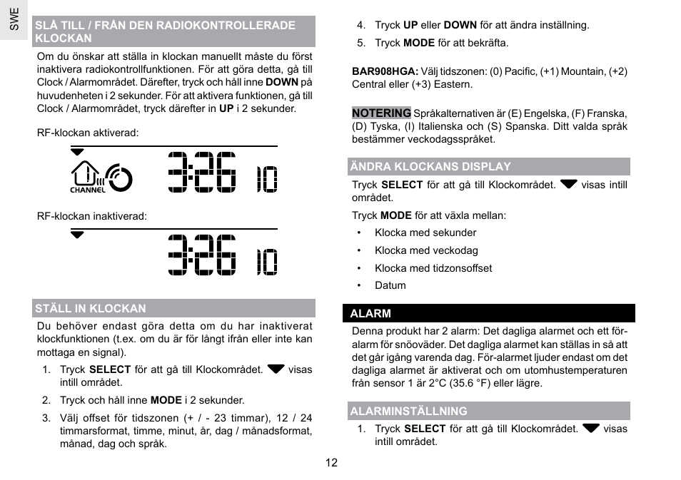 Oregon Scientific BAR908HGA User Manual | Page 157 / 166