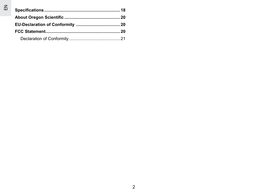 Oregon Scientific BAR908HGA User Manual | Page 3 / 166