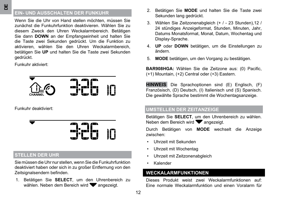 Oregon Scientific BAR908HGA User Manual | Page 54 / 166