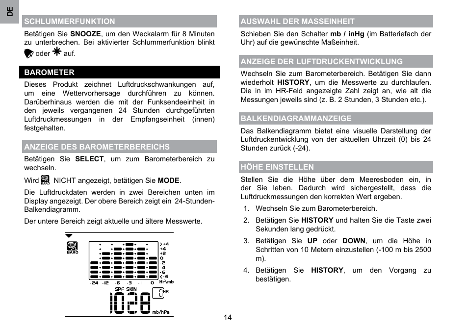 Oregon Scientific BAR908HGA User Manual | Page 56 / 166