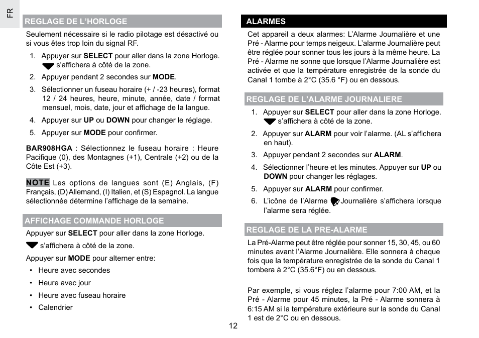 Oregon Scientific BAR908HGA User Manual | Page 75 / 166