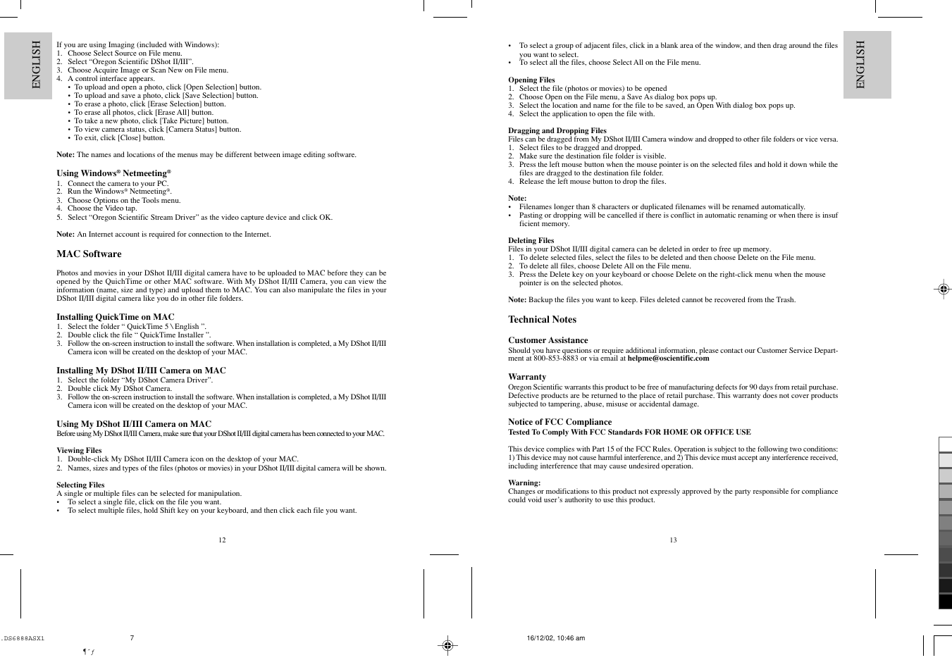 Oregon Scientific DS6888 User Manual | Page 8 / 10