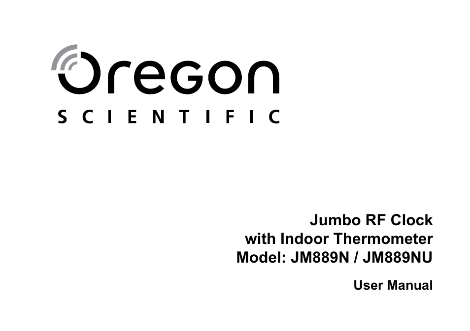 Oregon Scientific JM889N User Manual | 106 pages