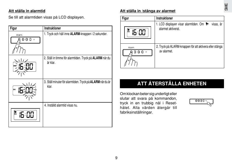 Att återställa enheten | Oregon Scientific JM889N User Manual | Page 101 / 106