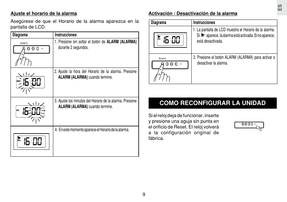 Como reconfigurar la unidad | Oregon Scientific JM889N User Manual | Page 23 / 106