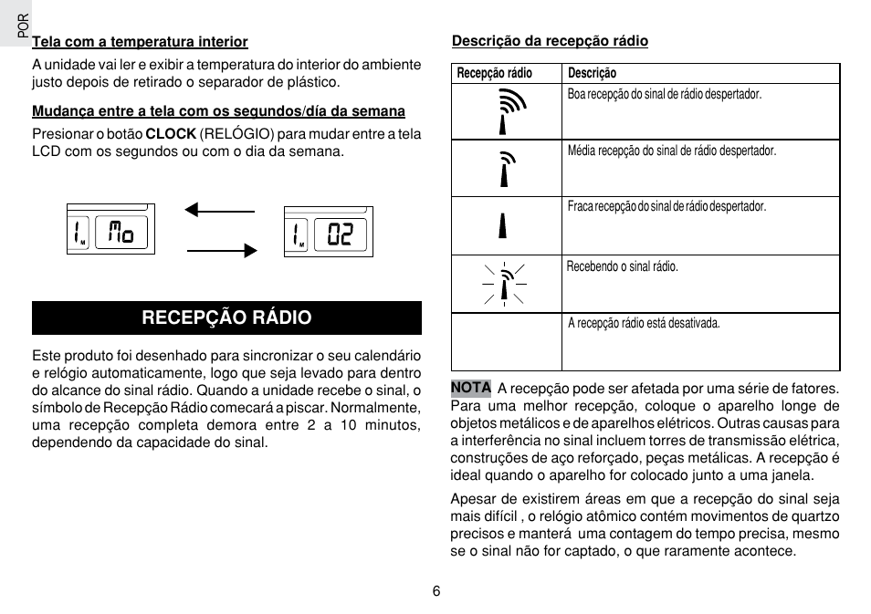 Recepção rádio | Oregon Scientific JM889N User Manual | Page 85 / 106