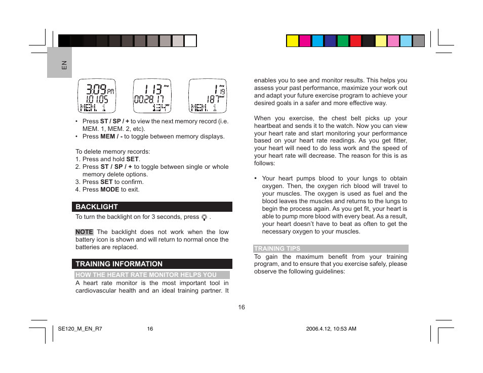 Oregon Scientific SE120 User Manual | Page 16 / 20