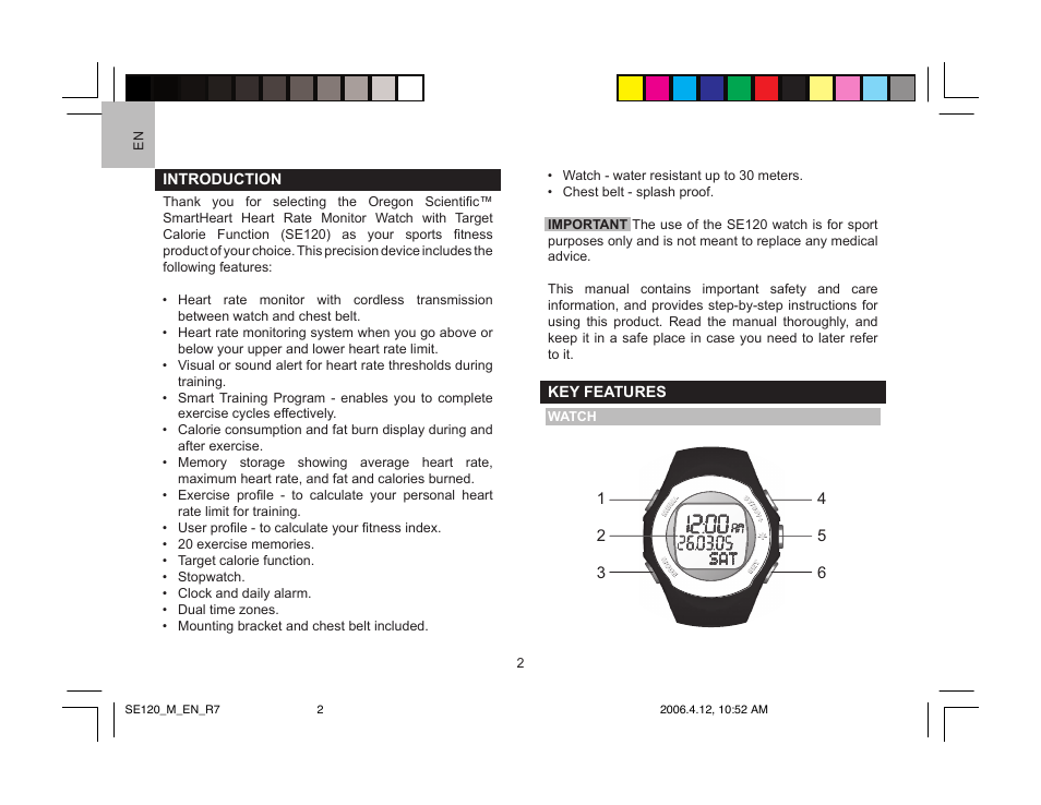 Oregon Scientific SE120 User Manual | Page 2 / 20