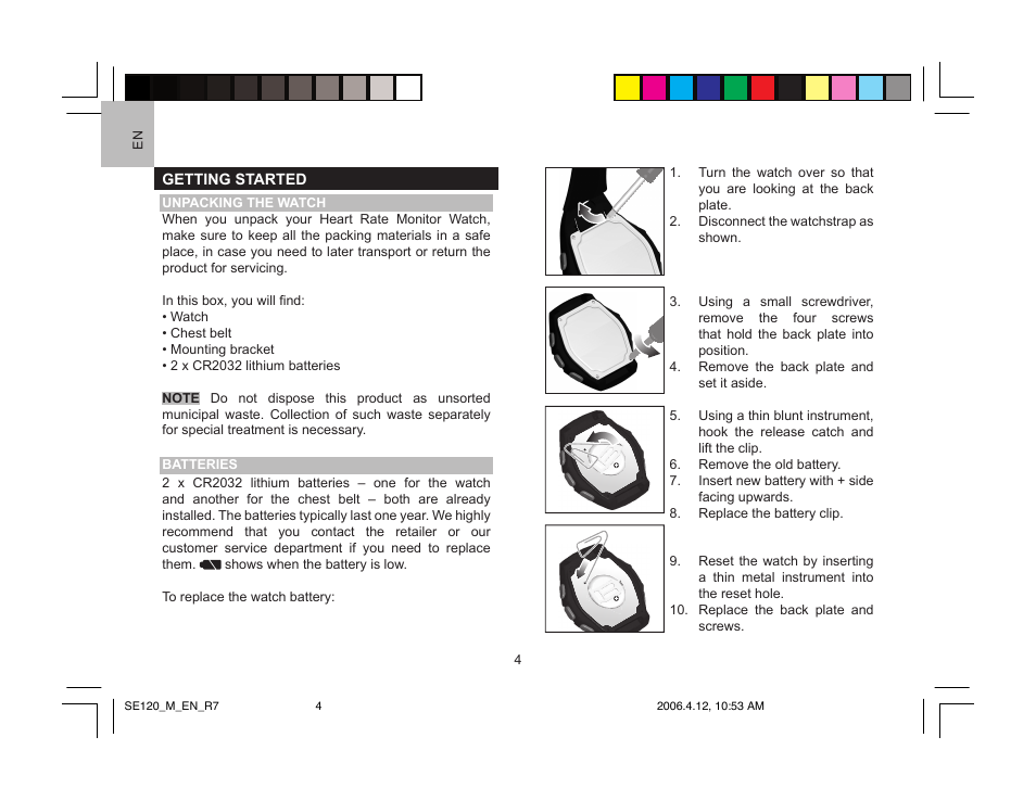 Oregon Scientific SE120 User Manual | Page 4 / 20