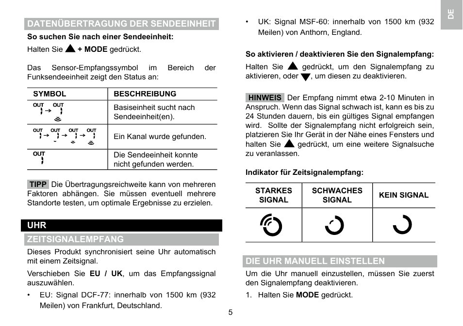 Oregon Scientific 086L005036-017 User Manual | Page 23 / 73