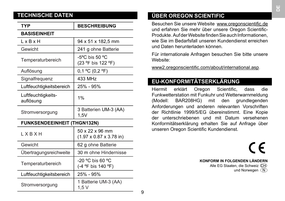 Oregon Scientific 086L005036-017 User Manual | Page 27 / 73